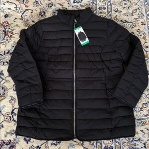 Nautica Women's Black Puffer Jacket, XL